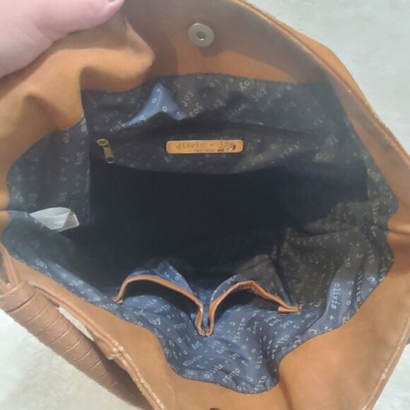 Olivia + Joy Faux Leather Large Shoulder Bag with Tassels, Approx 14" x … - Picture 8 of 13